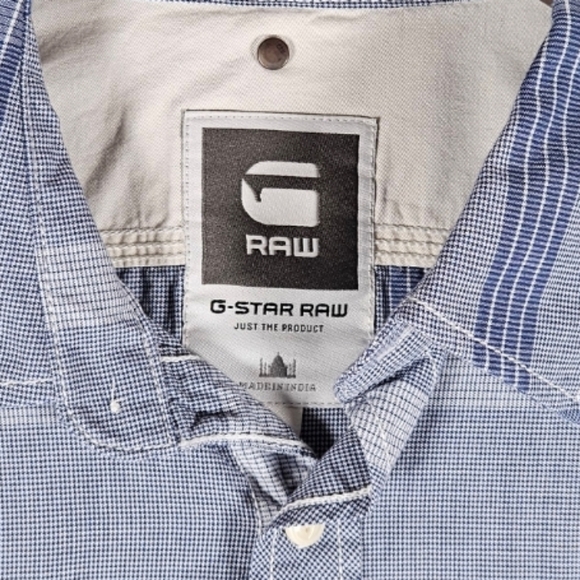 G-Star Raw Originals Plaid Button Down Dress Shirt / Mens Size Large - Picture 6 of 13